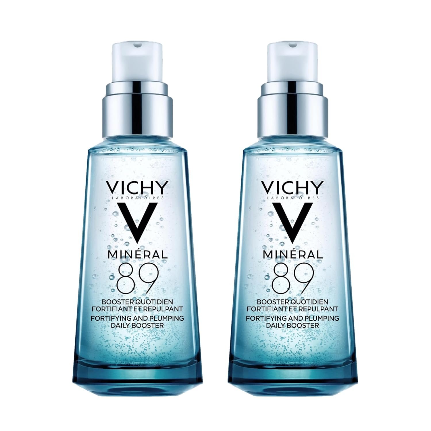 Vichy Mineral 89 Booster, Pure Hyaluronic Acid Serum for Face with Volcanic Mineral Water for Skin Barrier Repair, Plumps & Hydrates, Lightweight Moisturizing Gel, Oil-Free, Non-Sticky