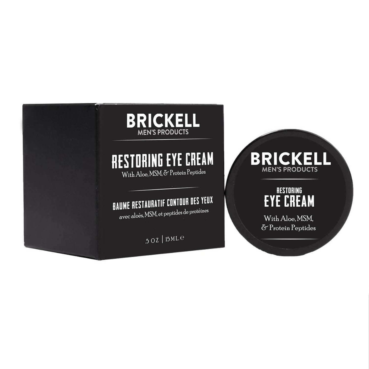 Brickell Men's Restoring Under Eye Cream for Men, Natural and Organic Anti Aging Eye Balm To Reduce Puffiness, Wrinkles, Dark Circles, Crows Feet and Under Eye Bags, 0.5 Ounce, Unscented - Image 3